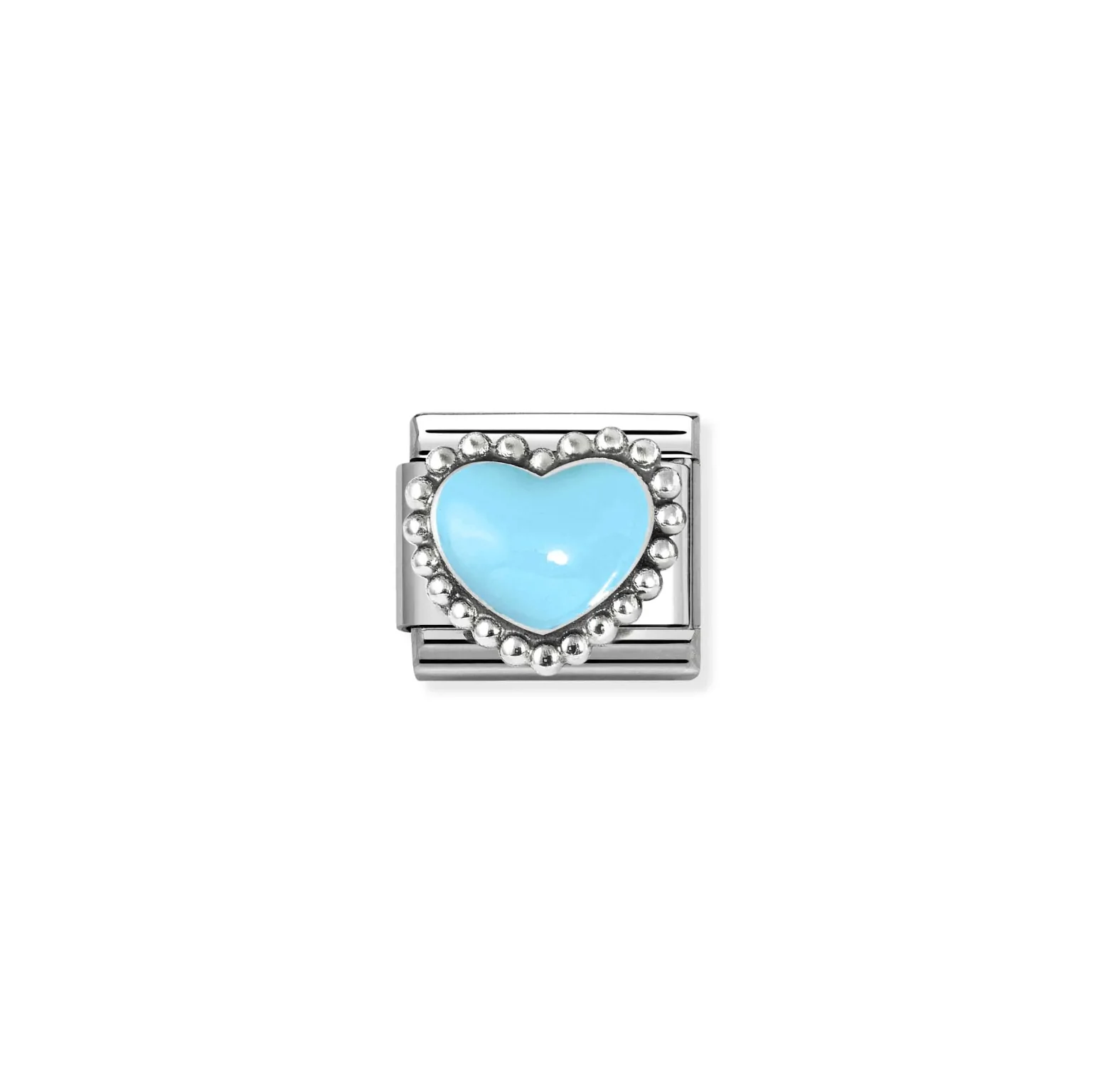 Nomination Silver Blue Raised Heart Charm