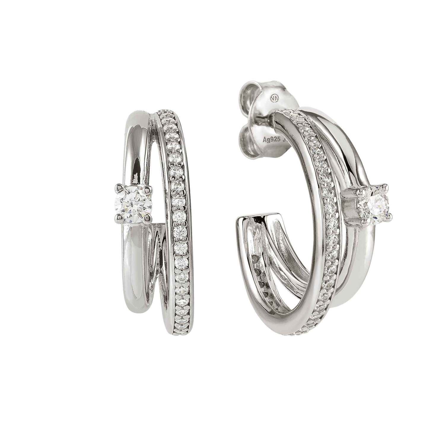 Nomination Silver Cosmiclove Cubic Zirconia Earrings