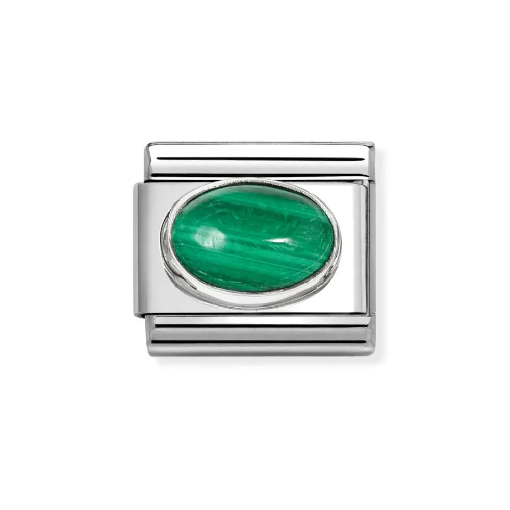 Nomination Classic Silver Malachite Charm