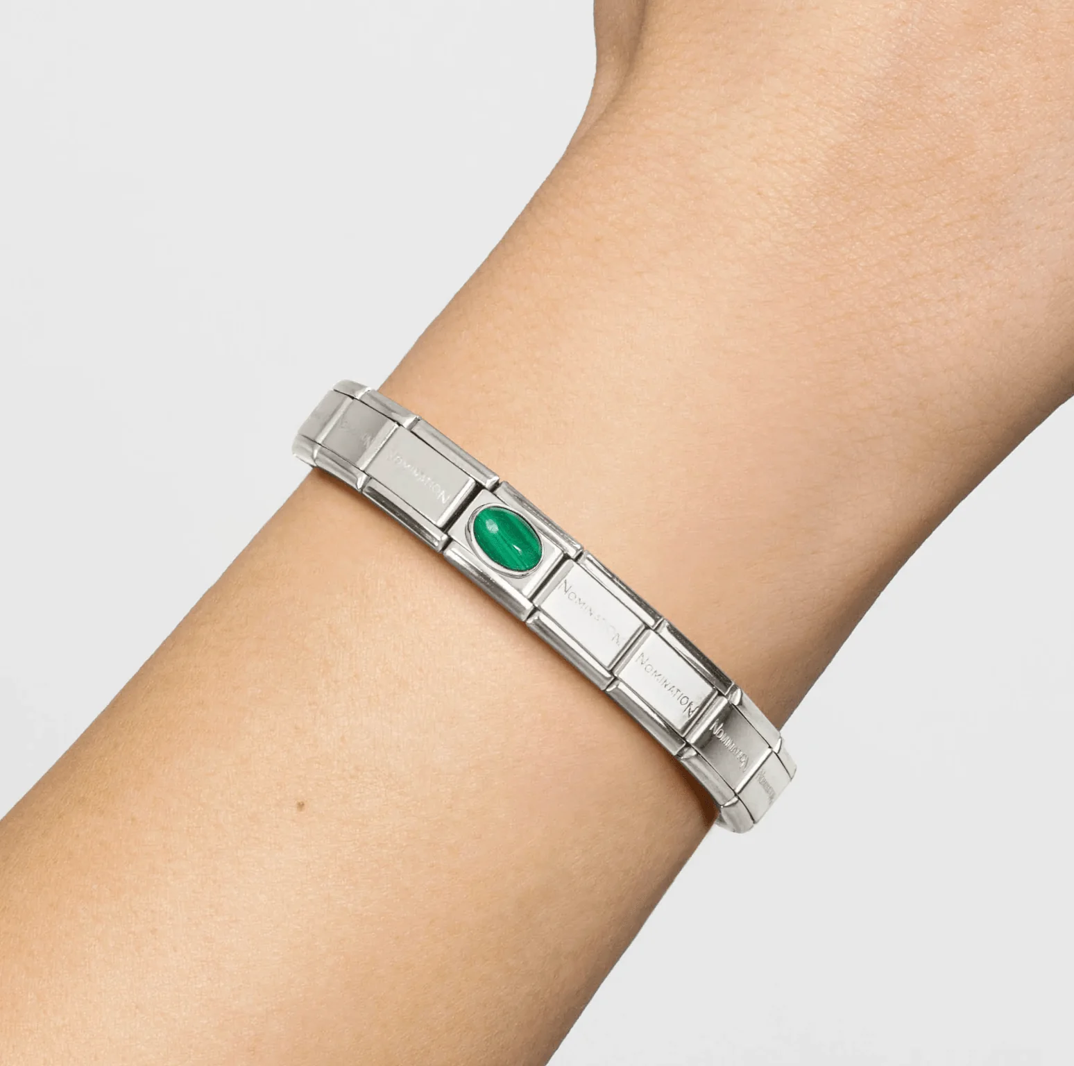 Nomination Classic Silver Malachite Charm - Image 2