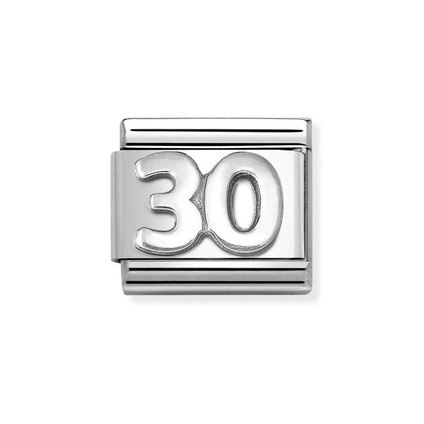 Nomination Classic Silver Number 30 Charm