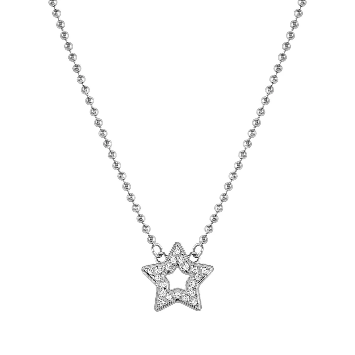 Nomination Silver Cubic Zirconia Star Necklace