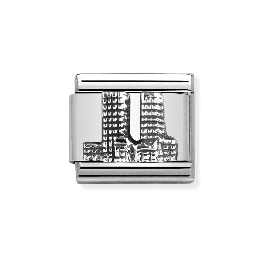 Nomination Classic Twin Towers Silver Charm