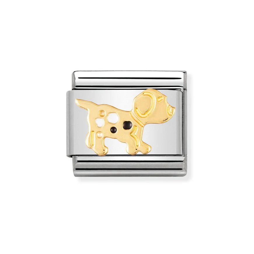 Nomination Classic Two Tone Black & White Dog Charm