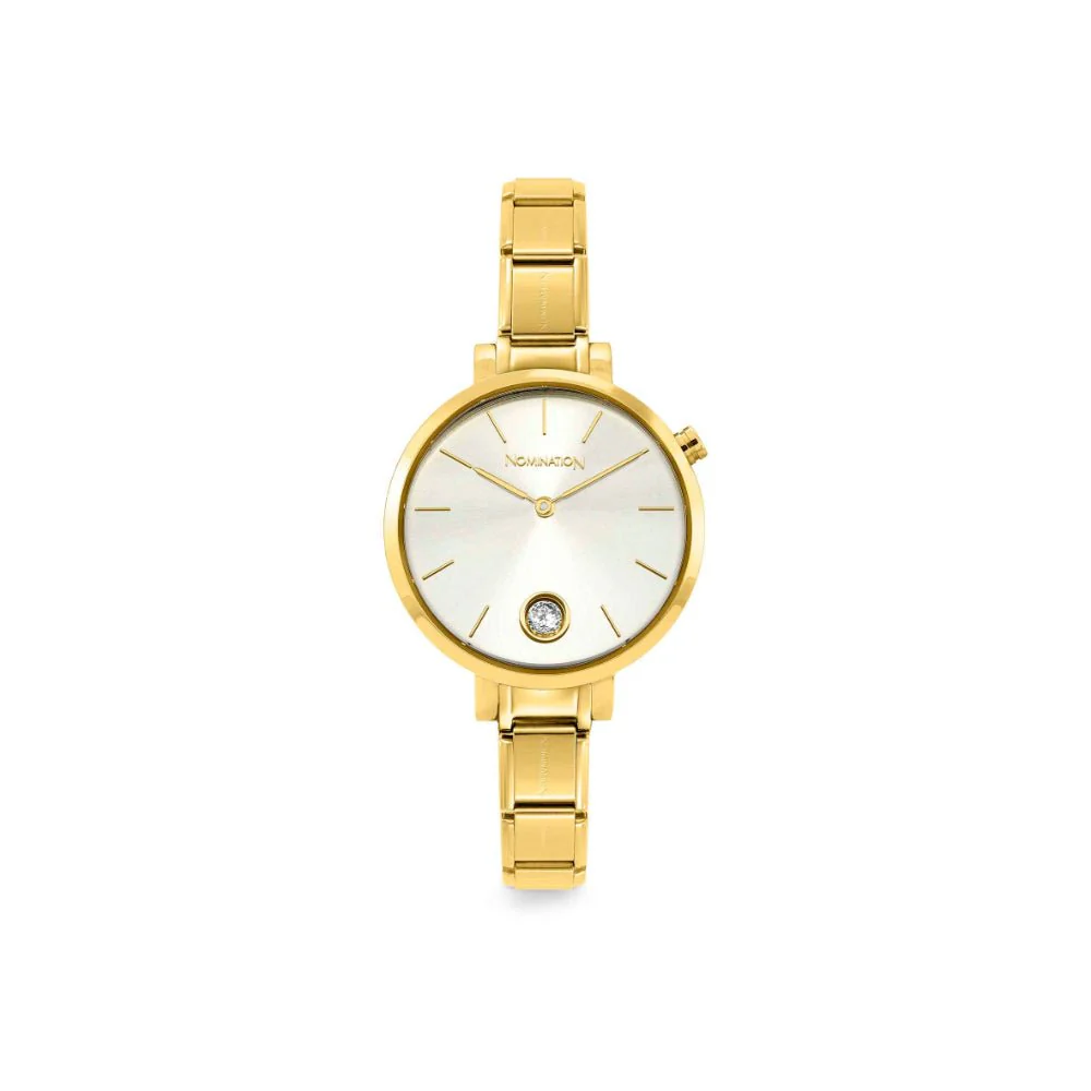 Nomination Gold Round With CZ Paris Watch