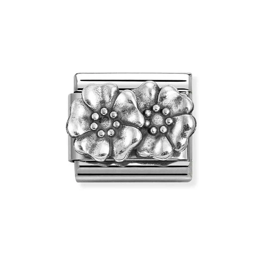 Nomination Classic Silver Flowers Charm
