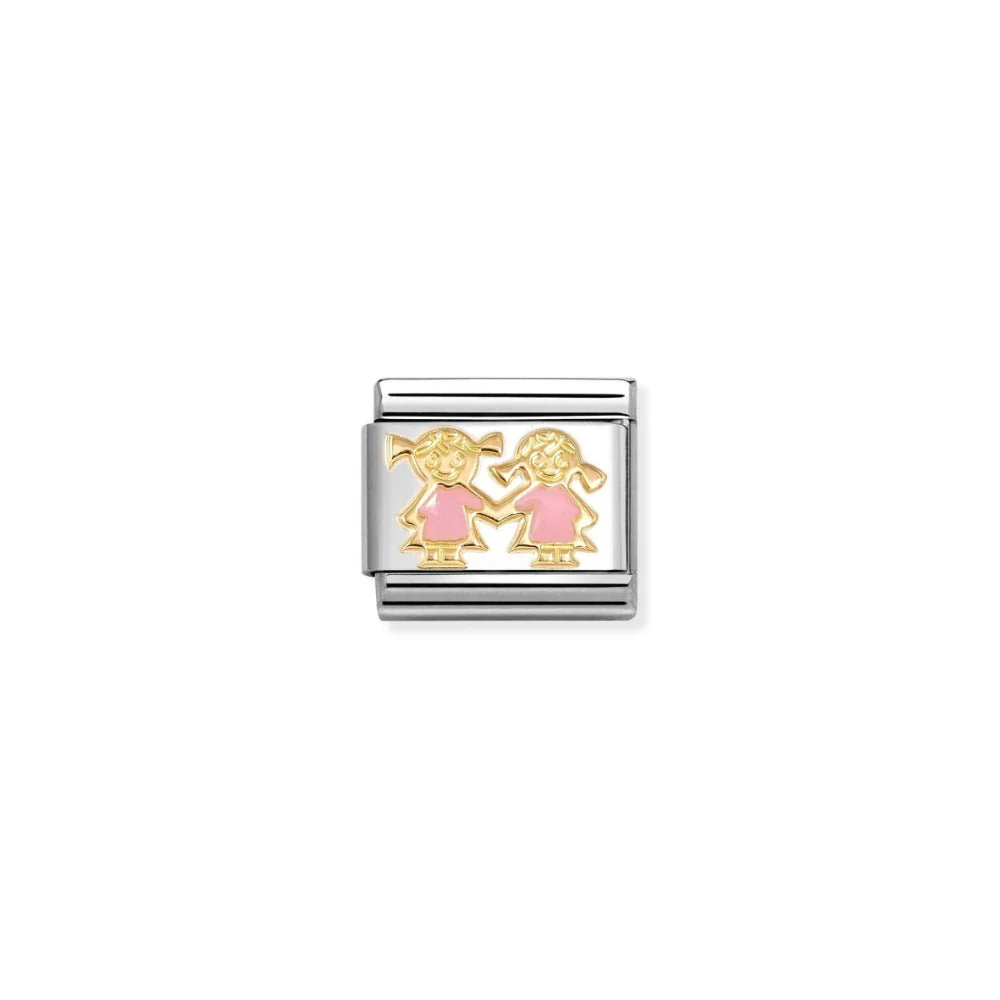 Nomination Classic Sisters with Pink Dresses Charm
