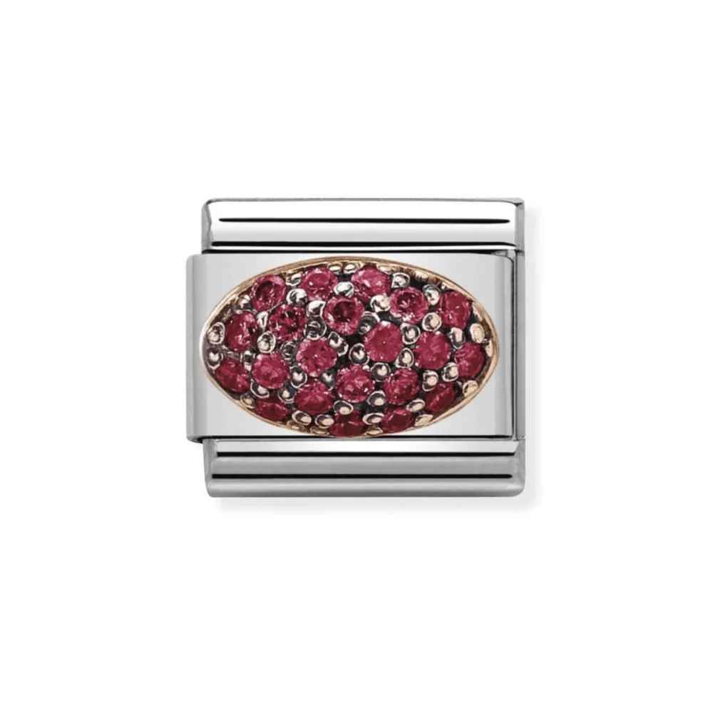 Nomination Dome With Fuchsia CZ Charm