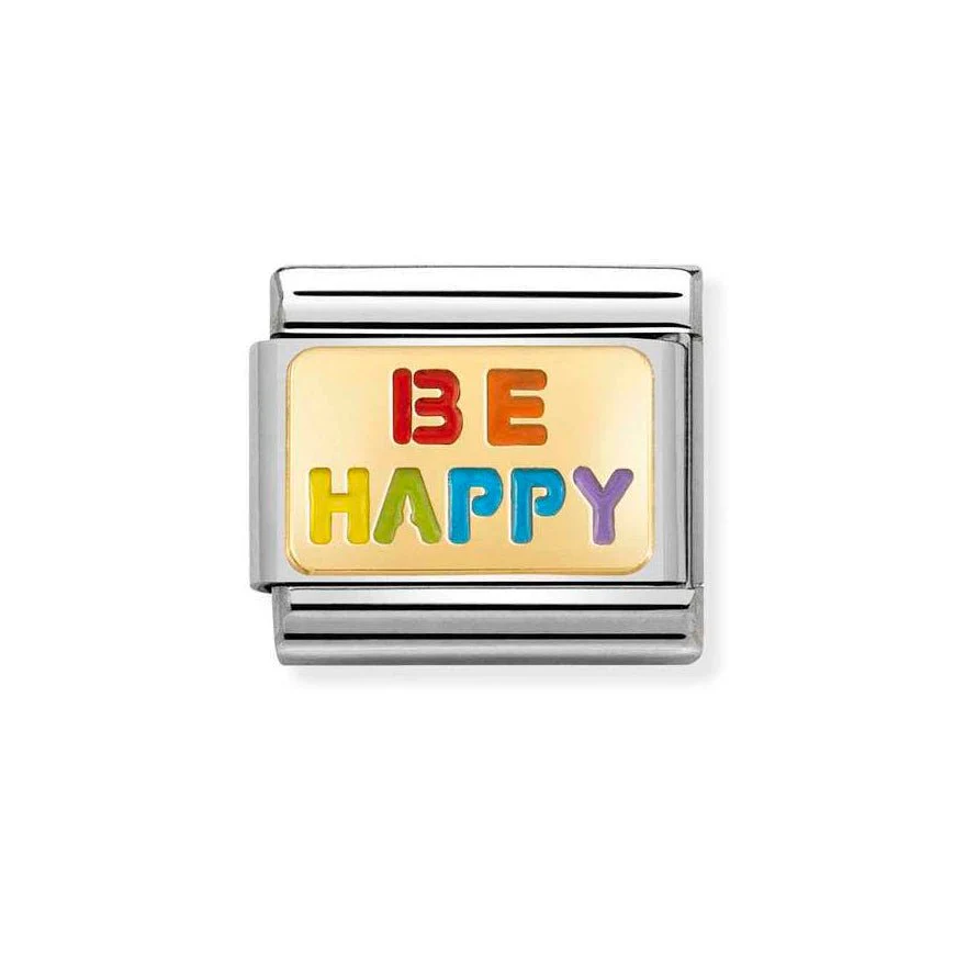 Nomination Gold Be Happy Rainbow Charm