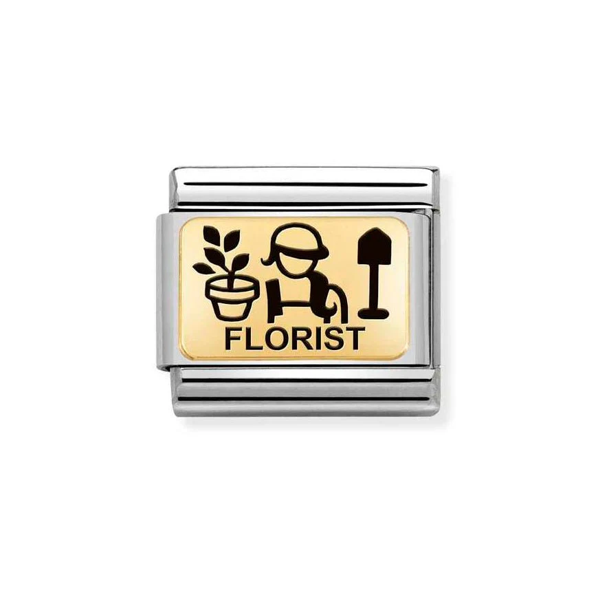 Nomination Gold Classic Florist Charm