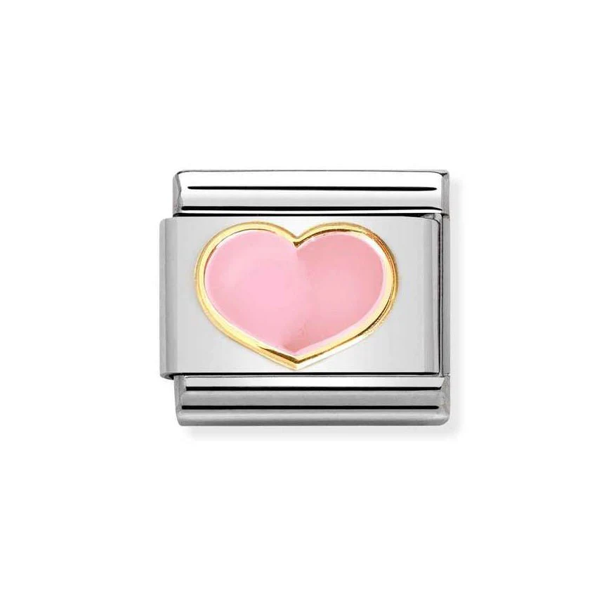 Nomination Gold Classic Pink Heart Charm