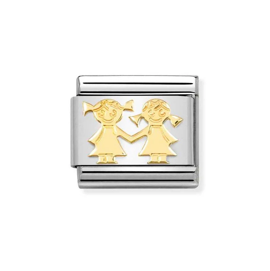 Nomination Classic 18k Gold Sisters Charm