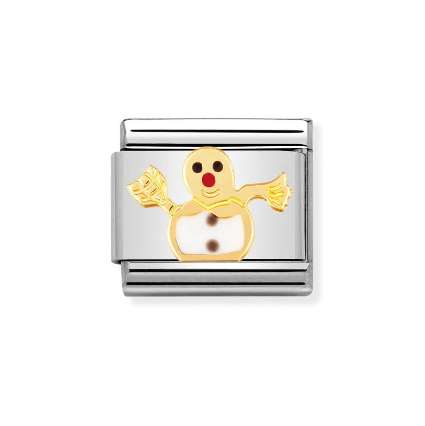 Nomination Gold Classic Snowman Charm