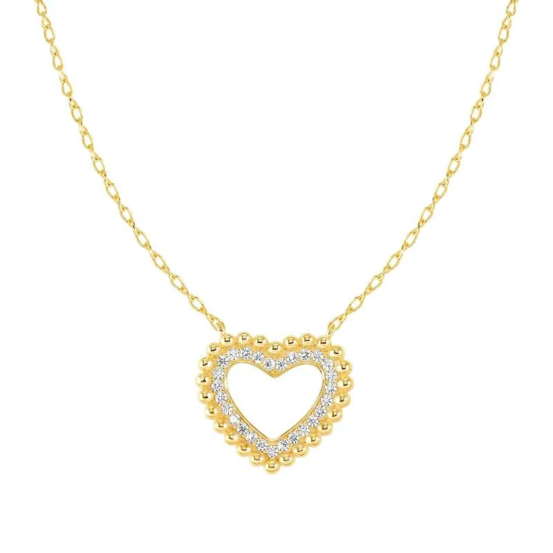 Nomination Gold Lovecloud Cubic Zirconia Heart Necklace