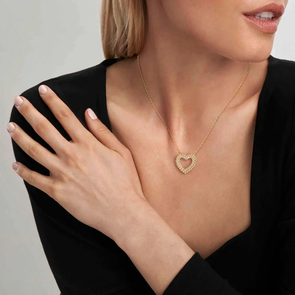 Nomination Gold Lovecloud Cubic Zirconia Heart Necklace - Image 2