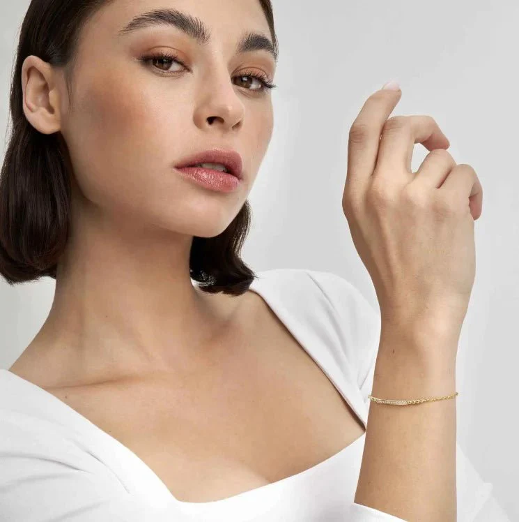 Nomination Gold Lovecloud Stone Set Bar Bracelet - Image 2