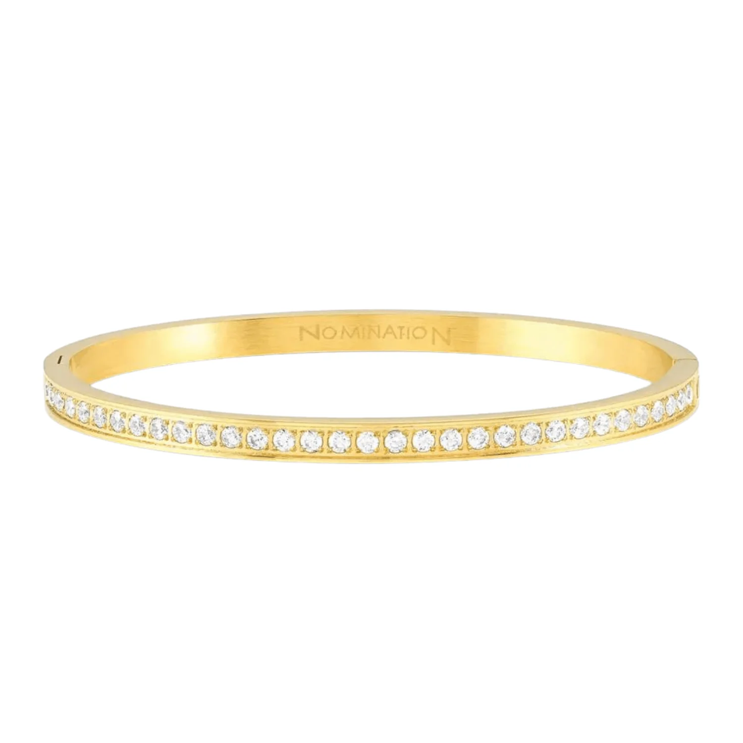 Nomination Gold Pretty White CZ Bangle