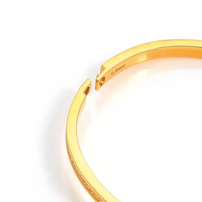 Nomination Gold Pretty Rigid CZ Medium Bangle - Image 2