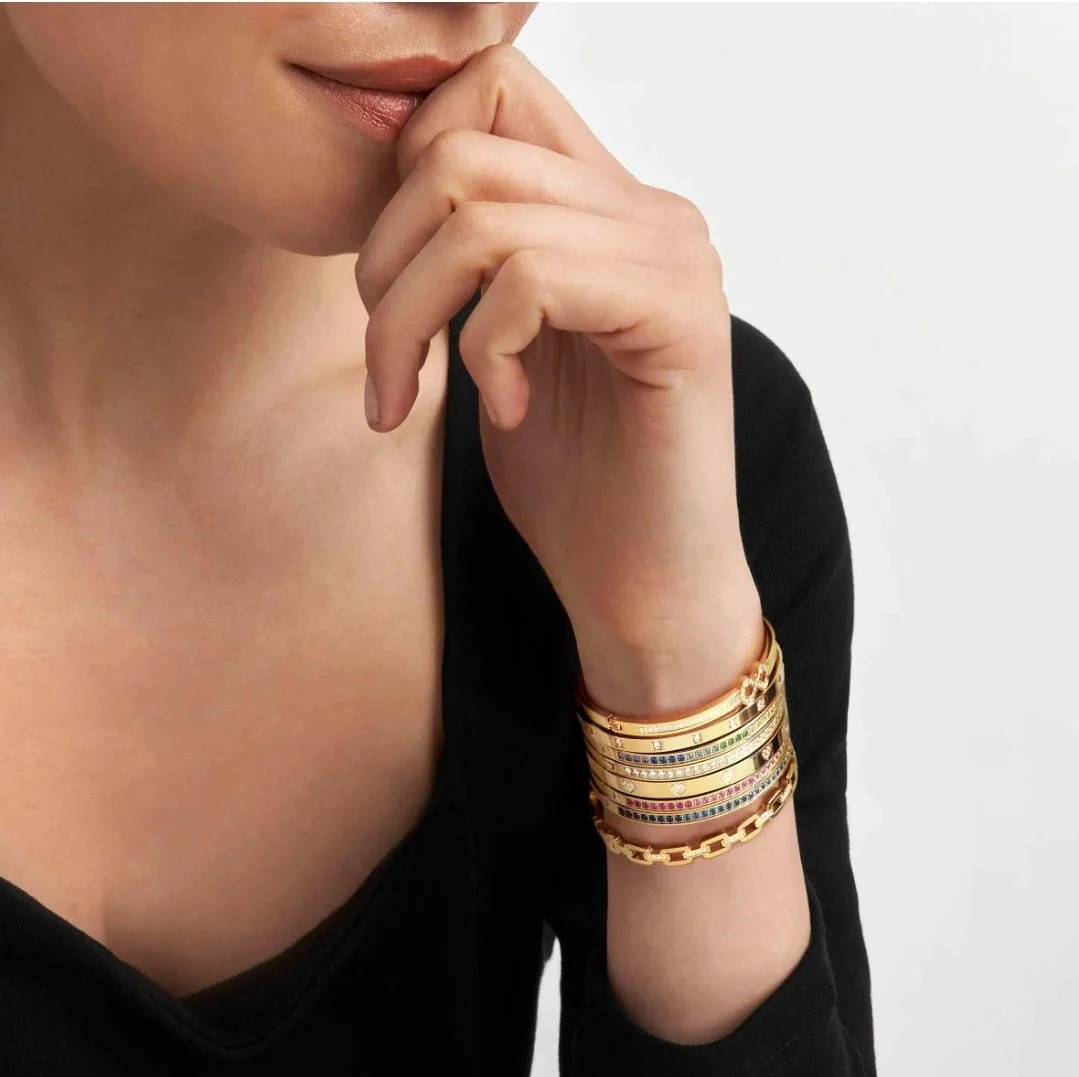 Nomination Gold Pretty Rigid CZ Medium Bangle - Image 3