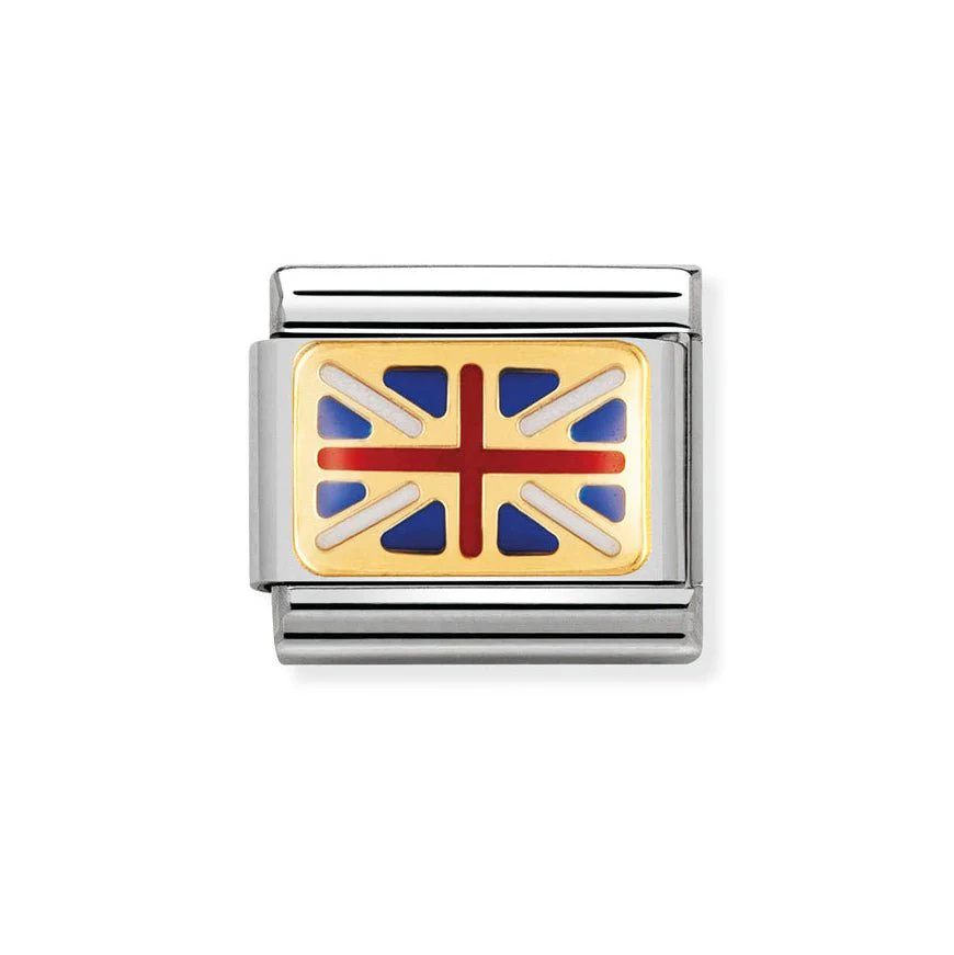 Nomination Classic Gold Britsh Flag Charm