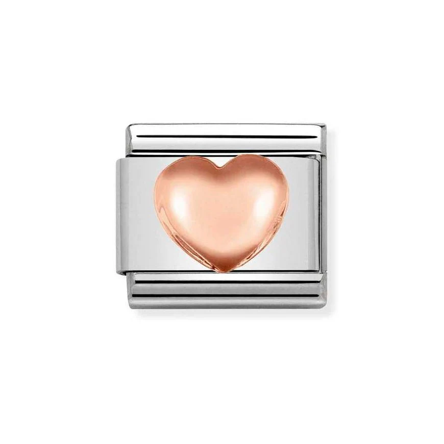 Nomination Classic Rose Gold Raised Heart Charm