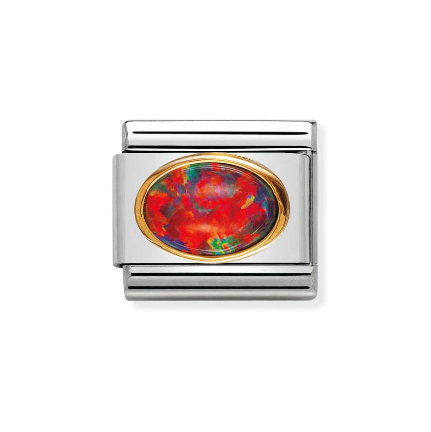 Nomination Gold Red Opal Stone Charm