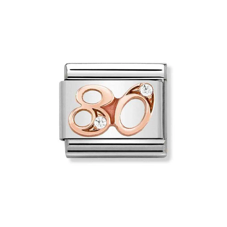 Nomination Rose Gold Classic Number 80 Charm