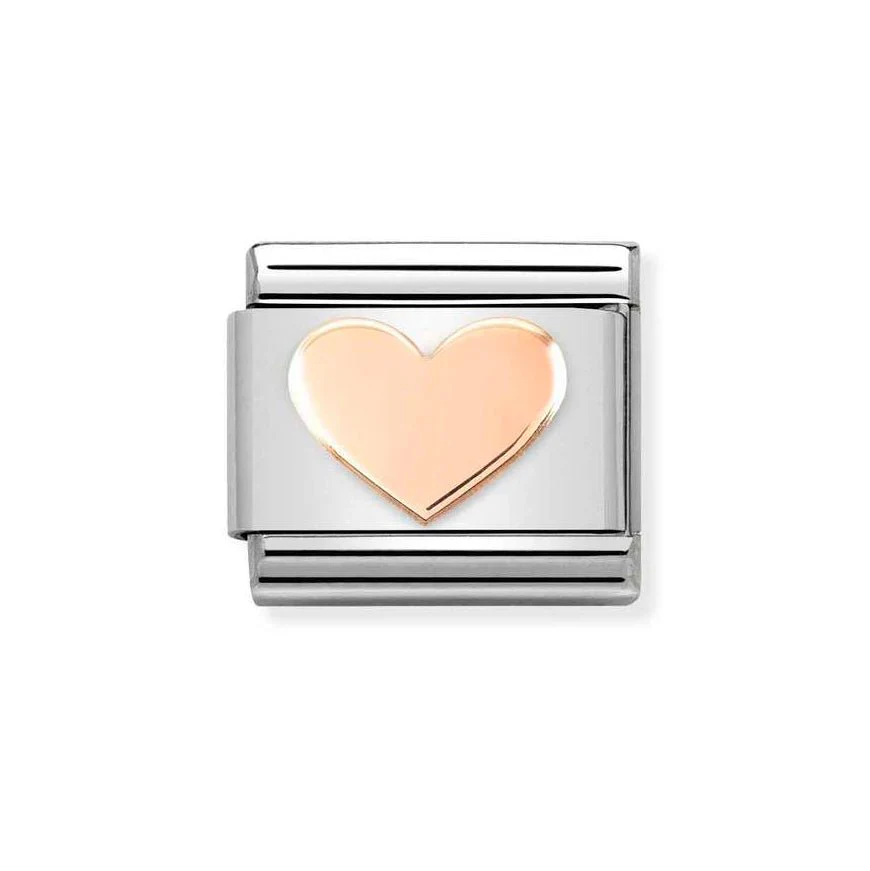 Nomination Classic Rose Gold Plain Heart Charm