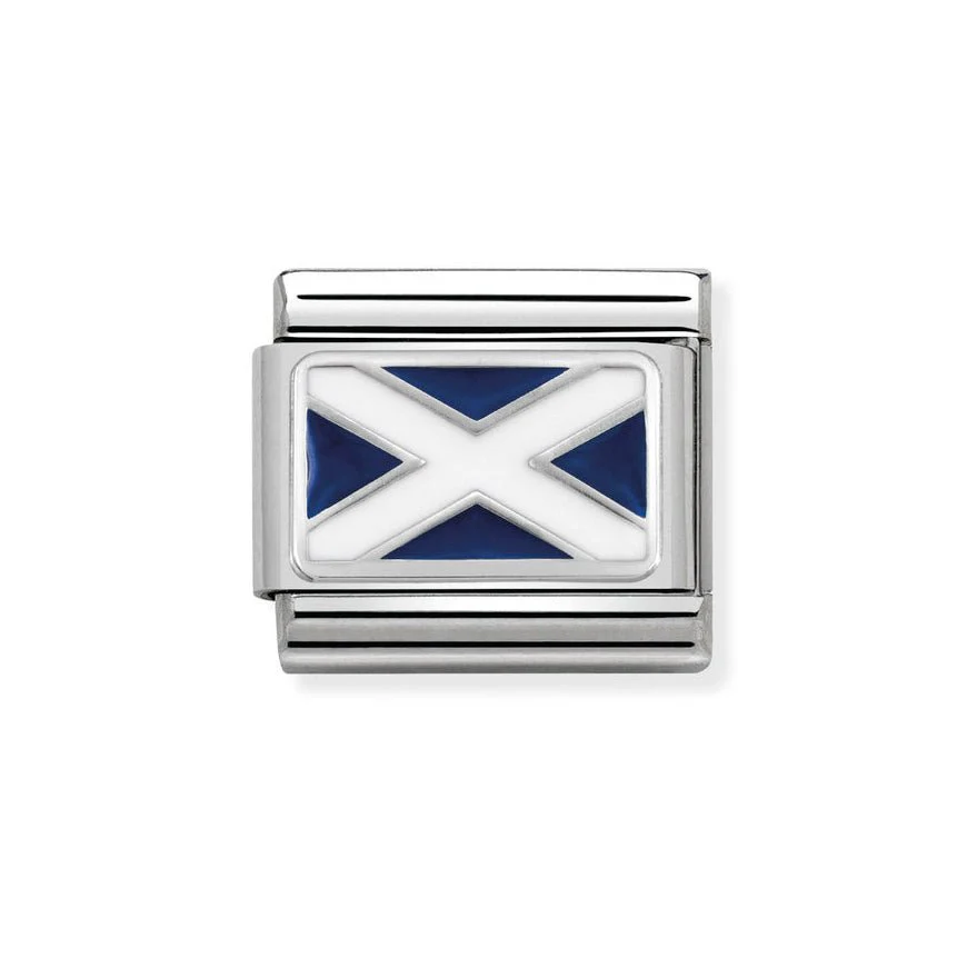 Nomination Silver Scotland Flag Charm