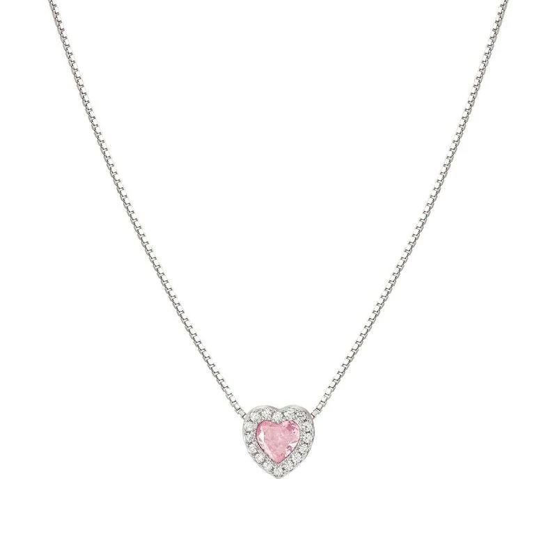 Nomination Silver All my Love Pink Heart Necklace