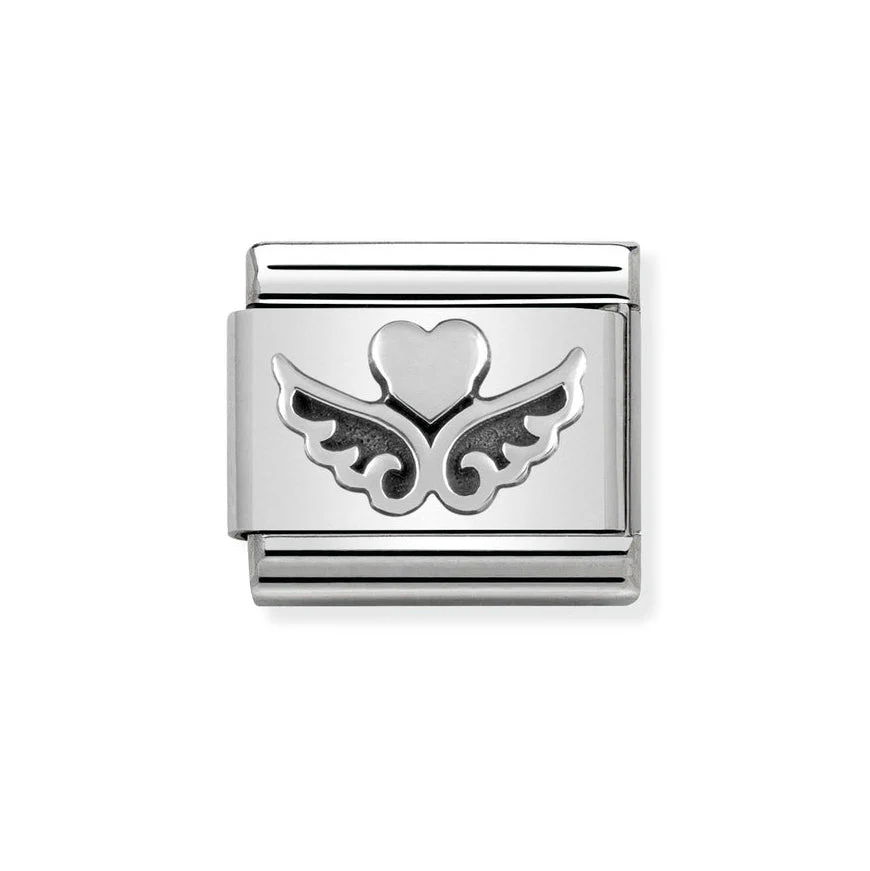 Nomination Classic Silver Angel Heart Charm