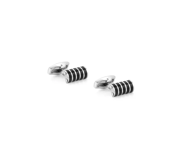 Nomination Silver Black Strong Cufflinks