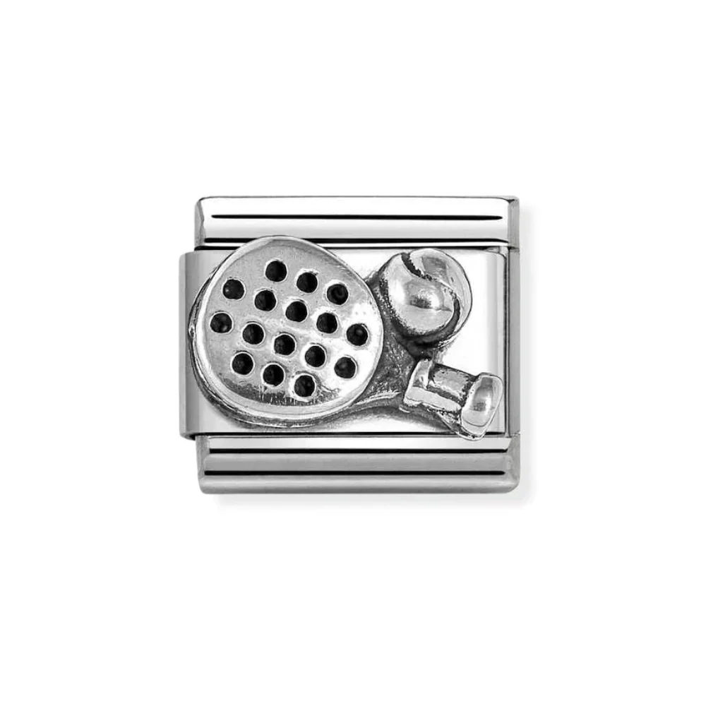 Nomination Classic Silver Padel Racket Charm