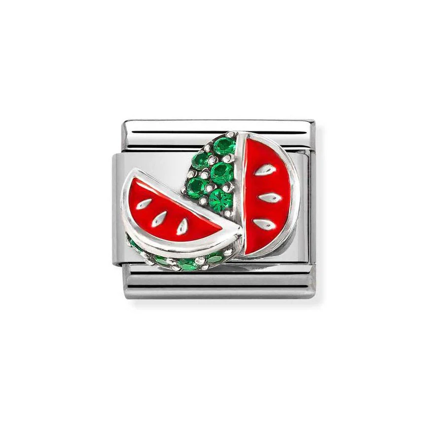 Nomination Silver Classic Cz Watermelon Charm