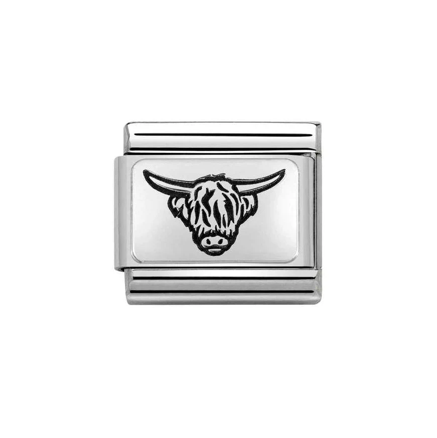 Nomination Silver Classic Highland Cattle Charm