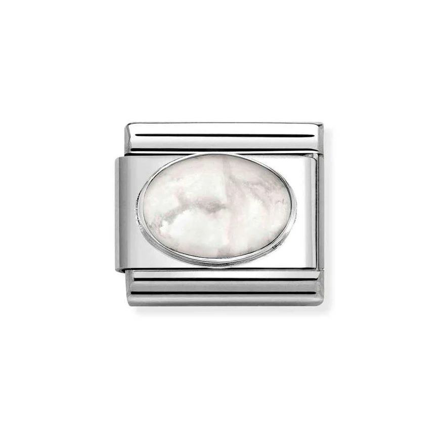 Nomination Silver Classic Howlite Oval Charm