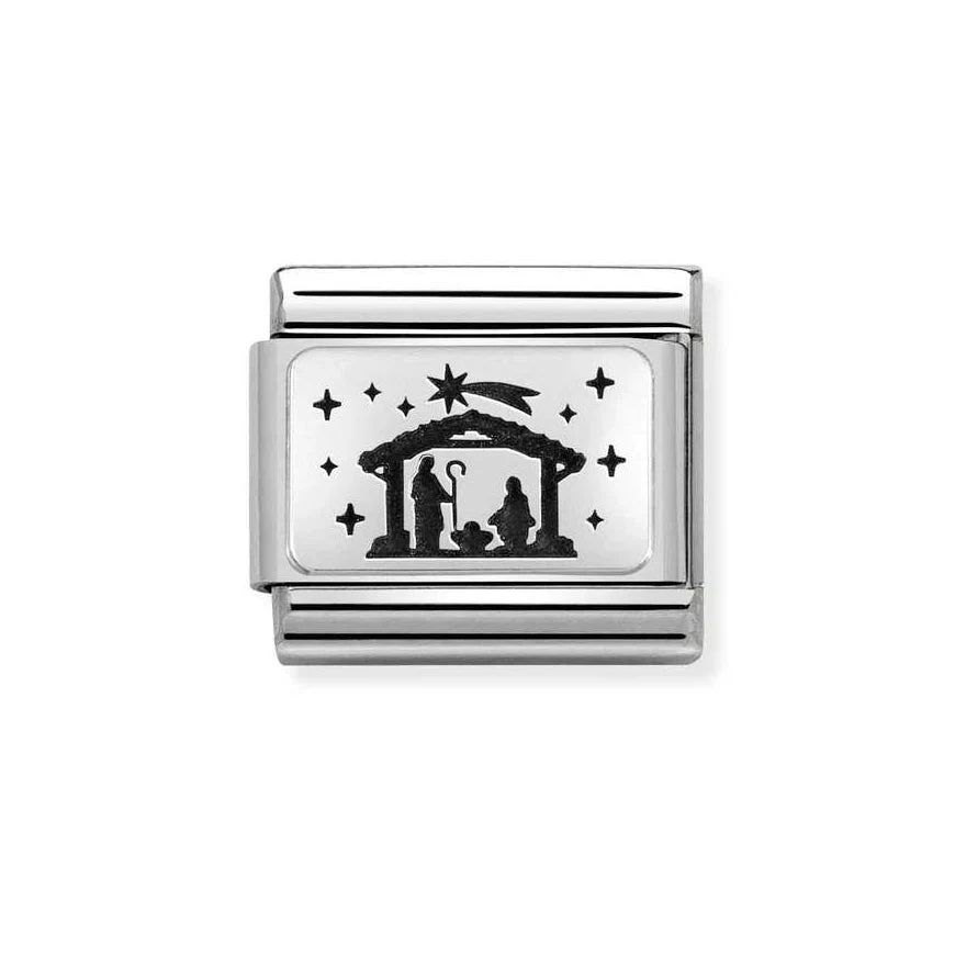 Nomination Silver Classic Nativity Scene Charm