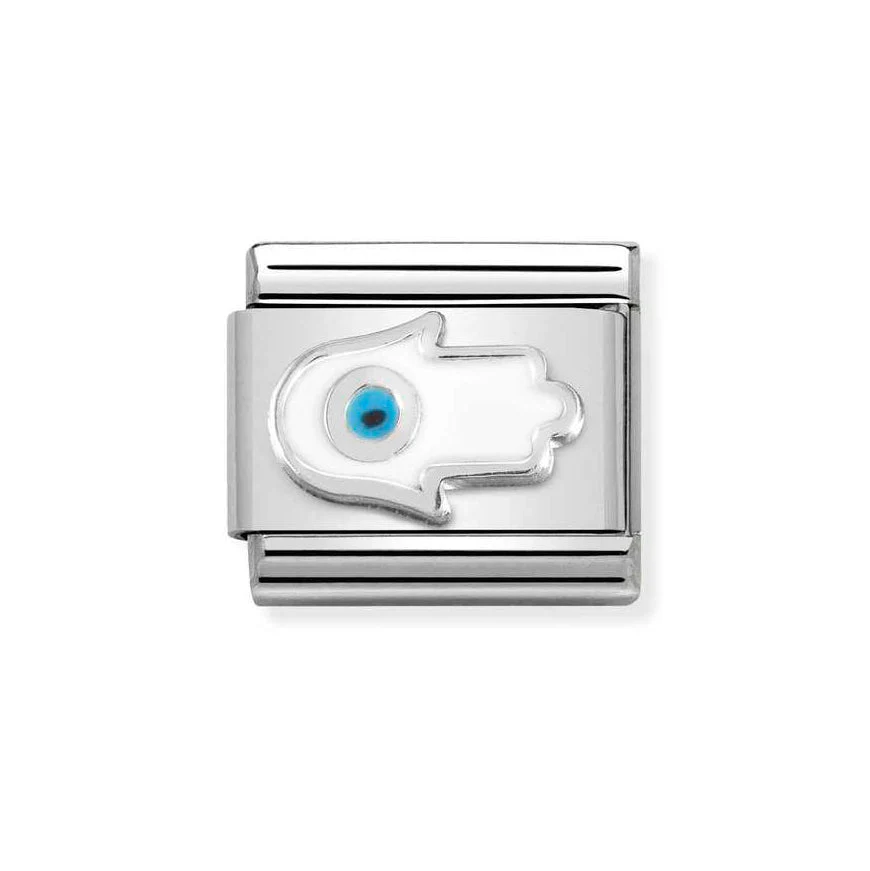 Nomination Silver Classic White Hand Of Fatima Charm