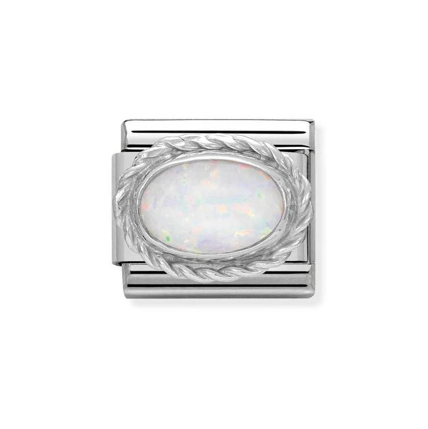 Nomination Classic Silver Opal October Birthstone Charm