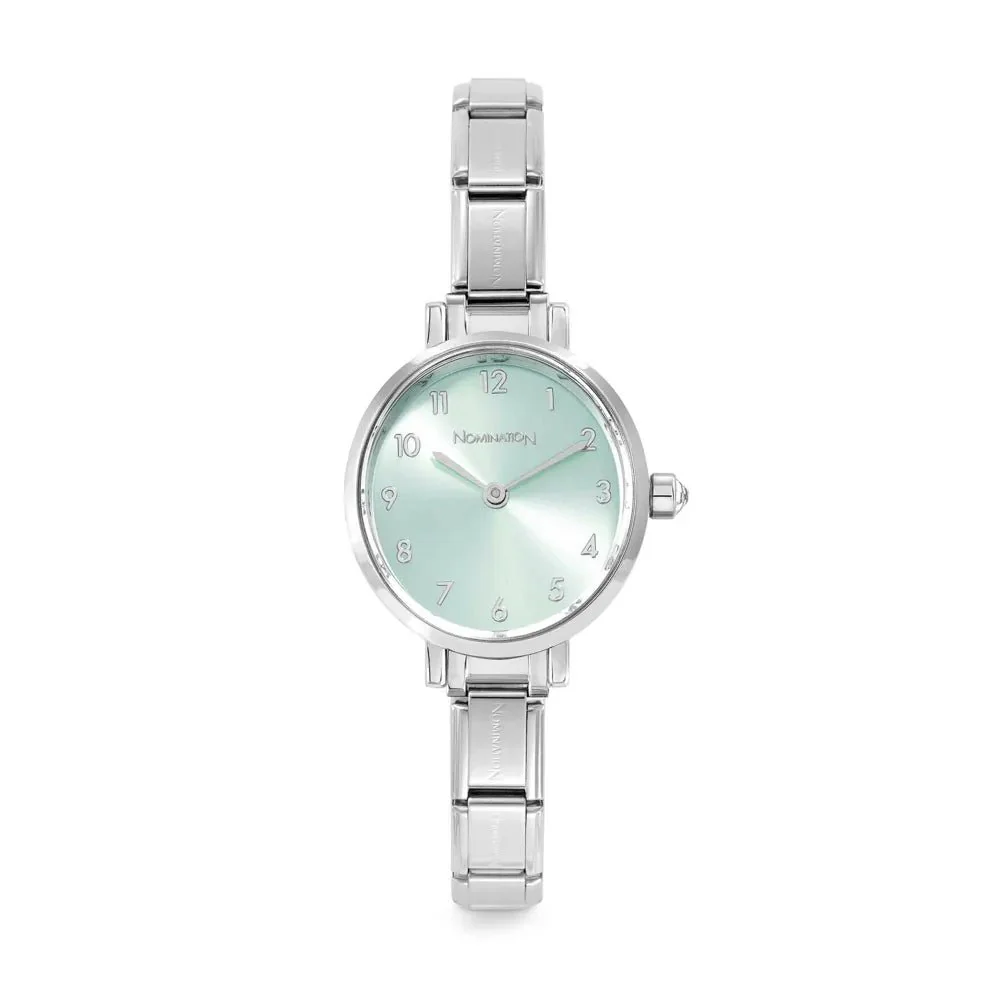 Nomination Silver Oval Green Dial Watch