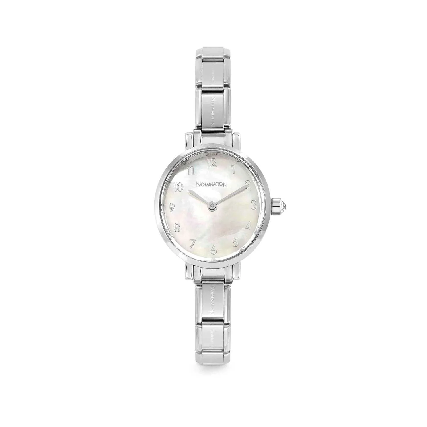 Nomination Silver Oval Mother Of Pearl Dial Watch