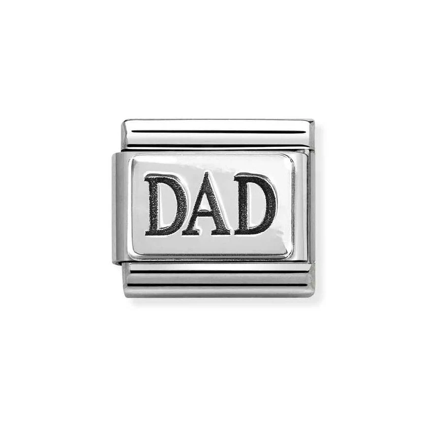 Nomination Classic Silver Oxidised Dad Charm