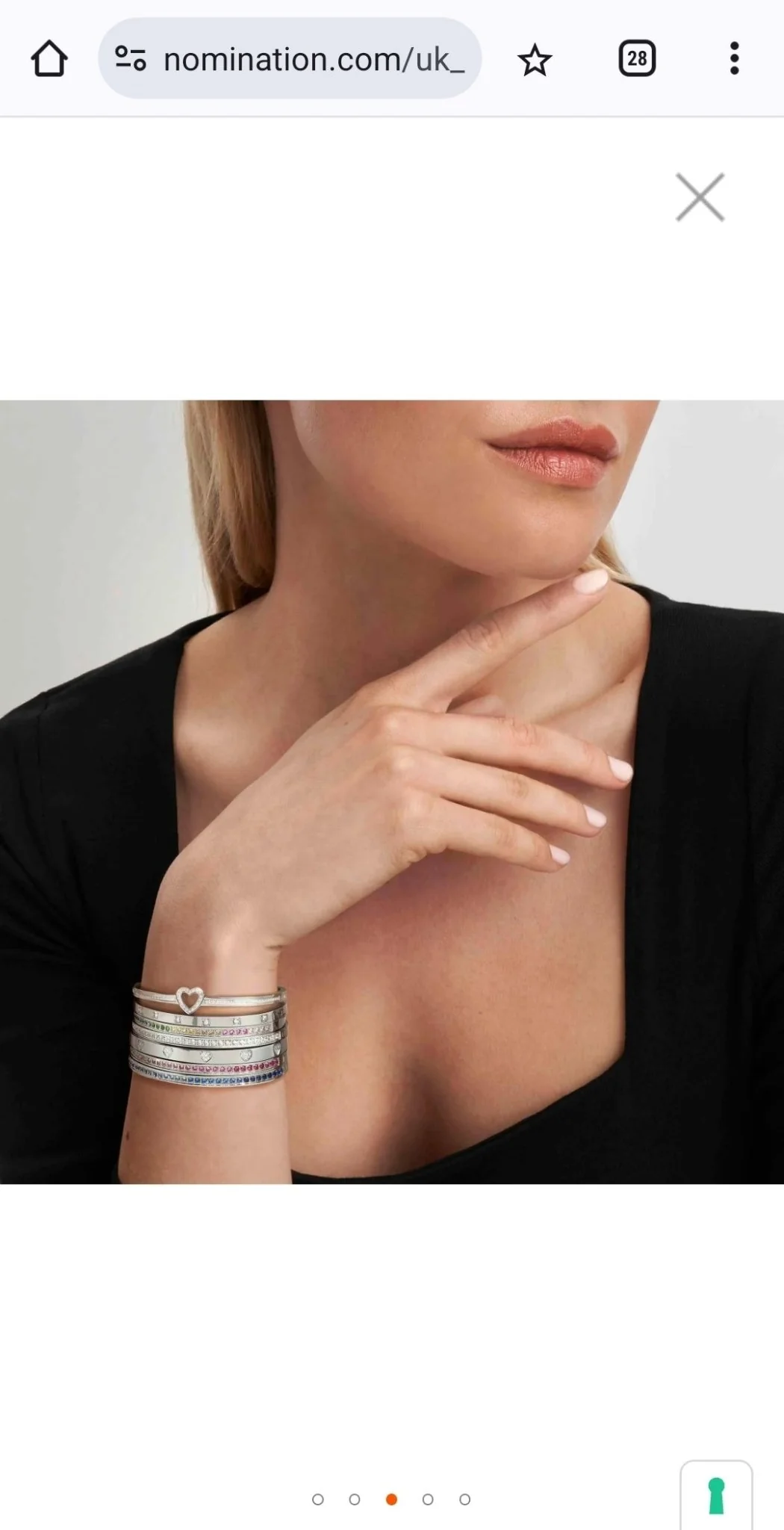 Nomination Silver Pretty Heart Bangle - Image 2