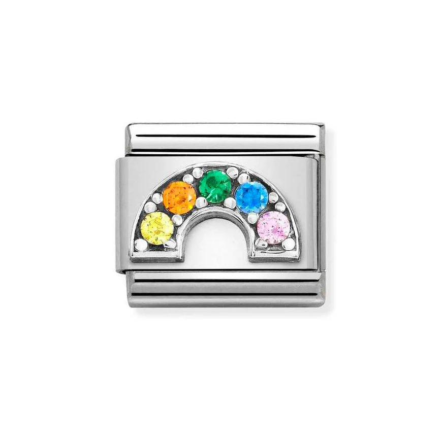 Nomination Silver Rainbow Cubic Zirconia Charm