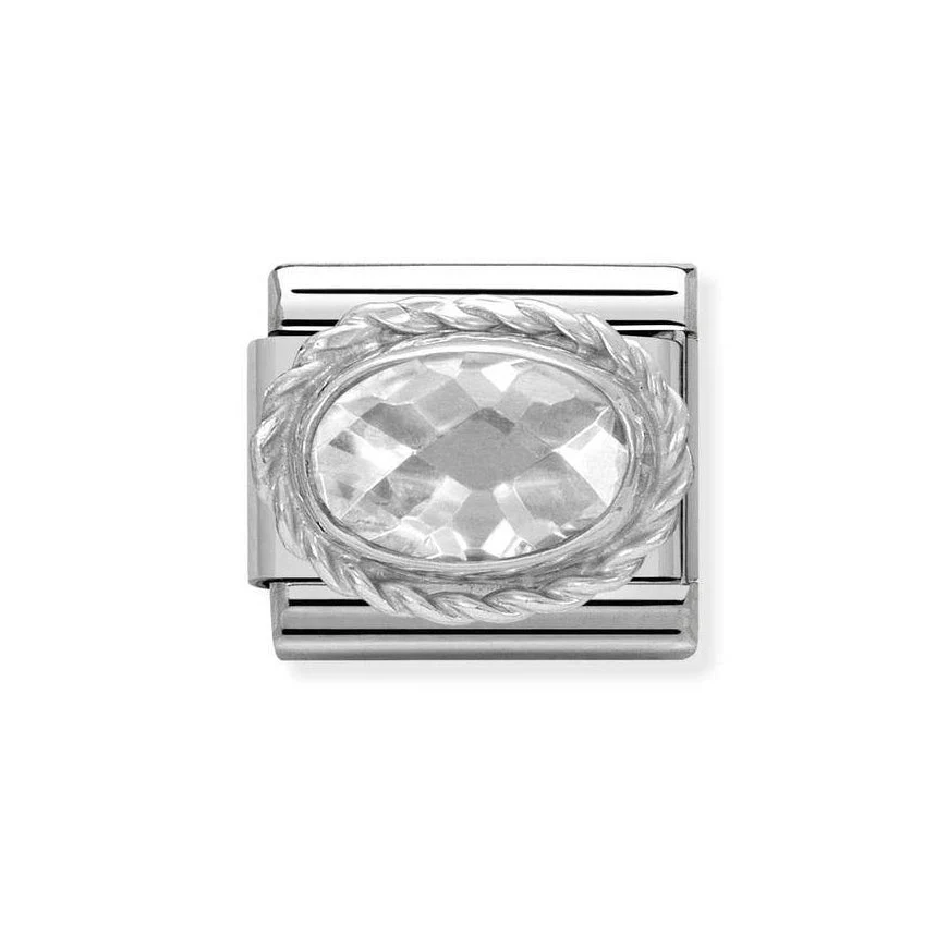 Nomination Silver Classic Oval Stone Charm