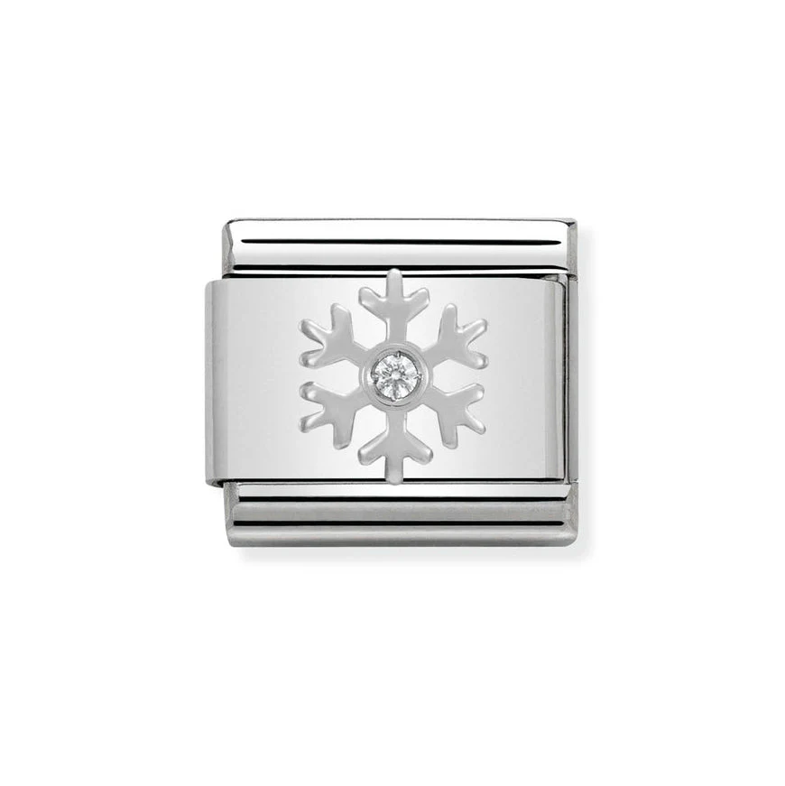 Nomination Classic Silver CZ Snowflake Charm