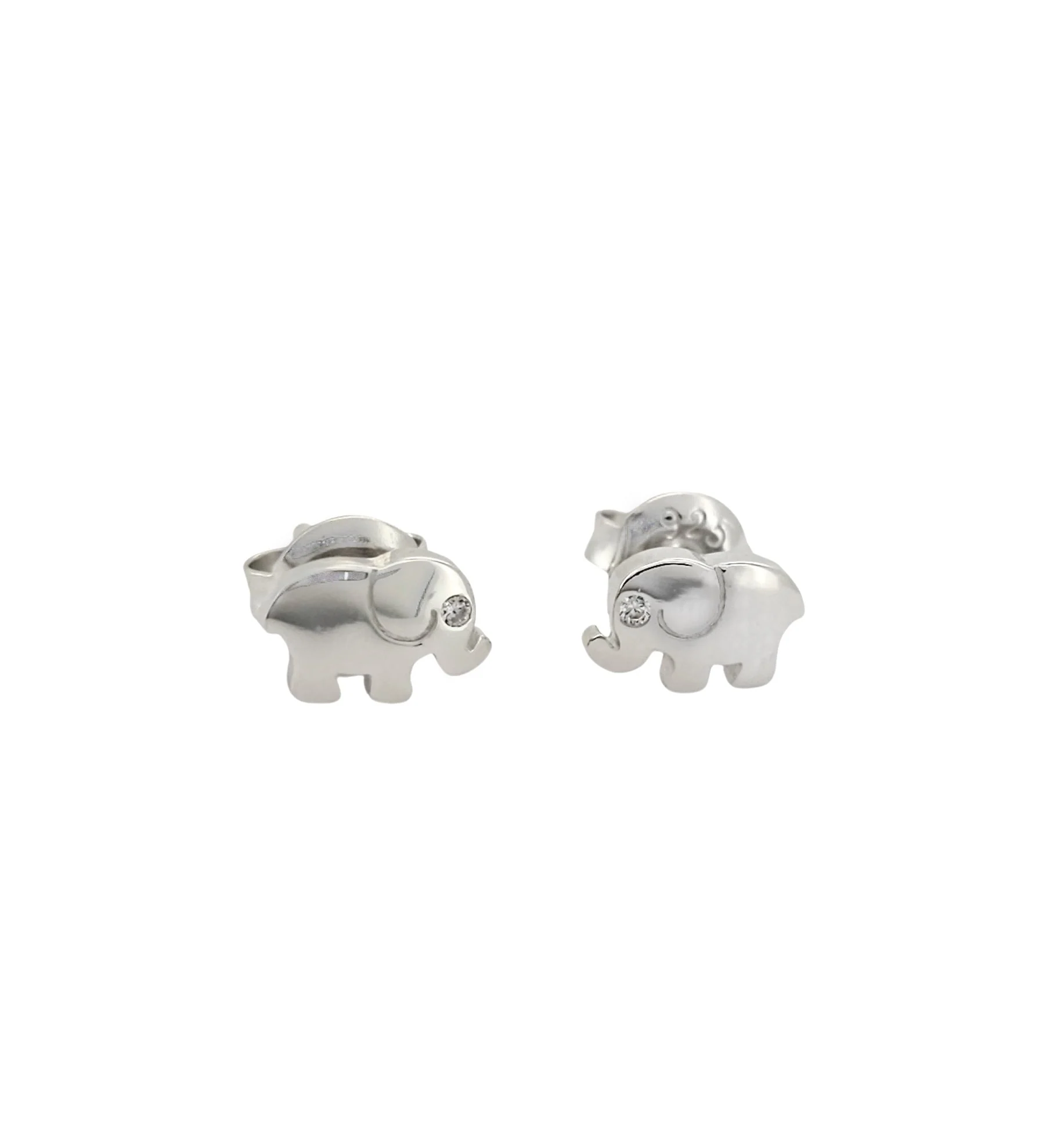 Ola Silver Elephant Stud Earrings