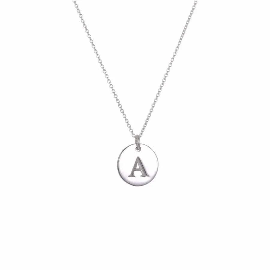 Ola Silver Initials A-Z Necklaces
