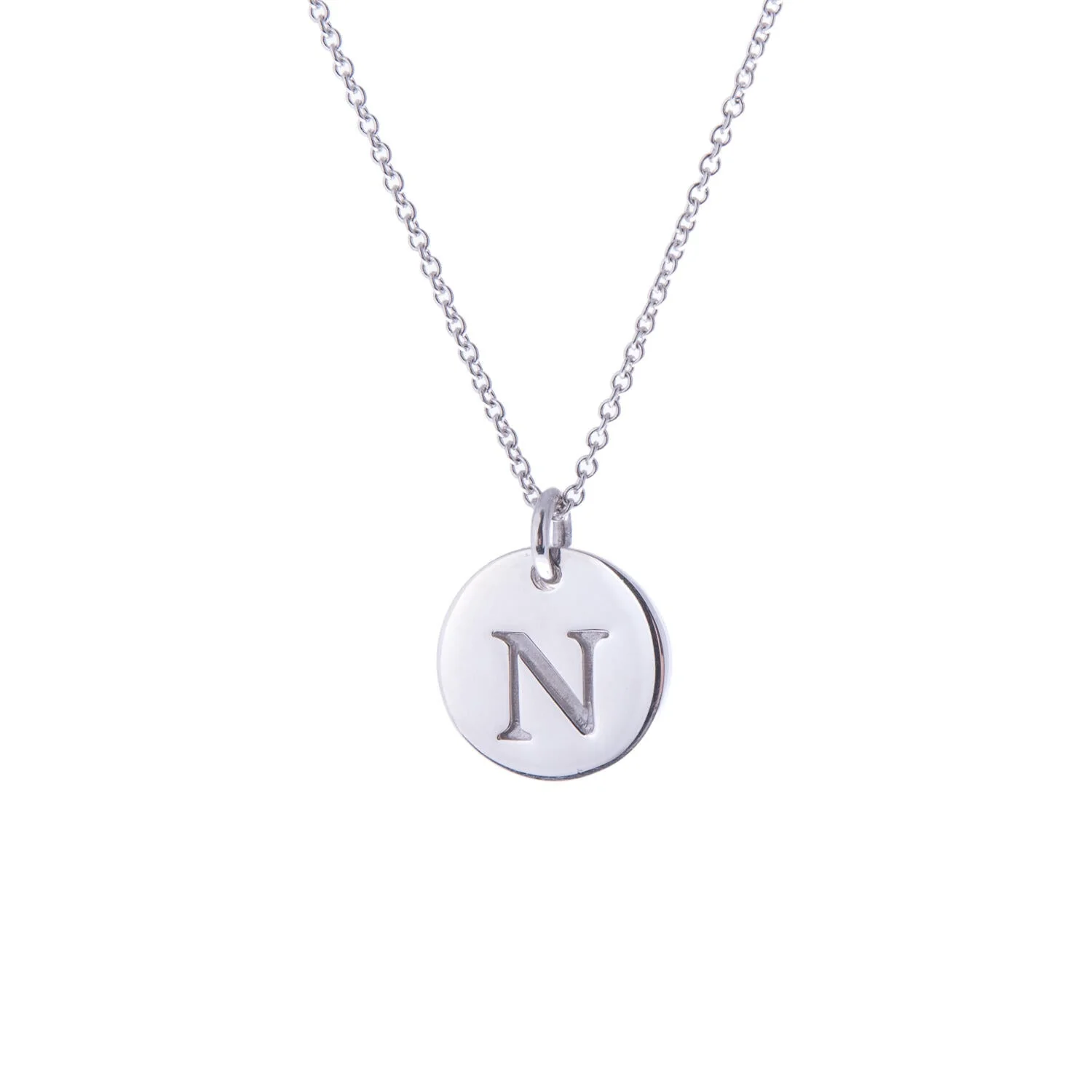 Ola Silver Initials A-Z Necklaces - Image 15