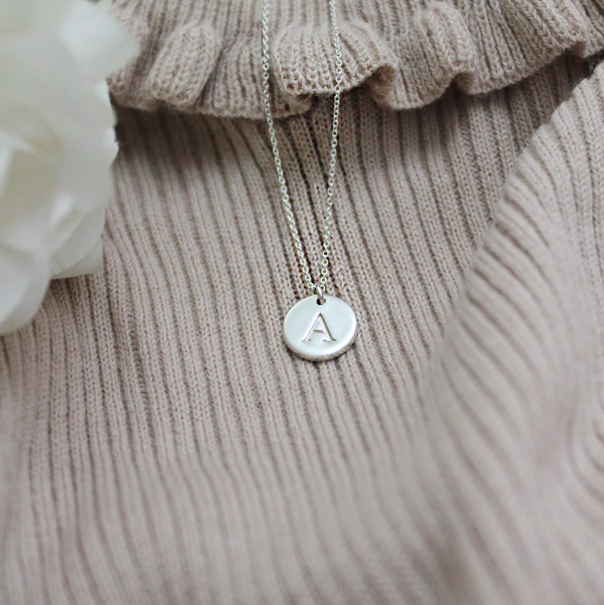 Ola Silver Initials A-Z Necklaces - Image 3